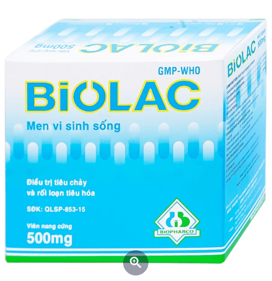 Men vi sinh sống Biolac Biopharco điều trị tiêu chảy, rối loạn tiêu hóa (10 vỉ x 10 viên)